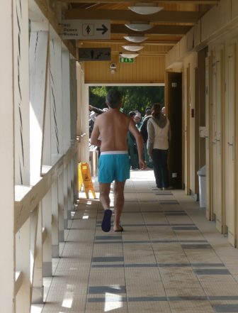 the changing rooms area at Heviz