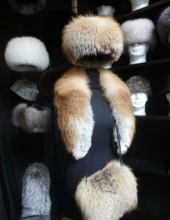 a fur hat shop in Keszthely