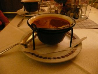 Il goulash al ristorante a Keszthely