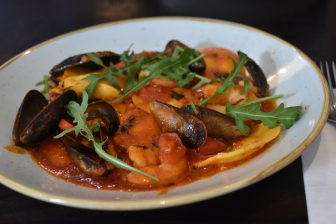 the ravioli dish of Vittoria restaurant in Edinburgh