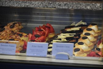 the cakes in the French cafe in Stockbridge