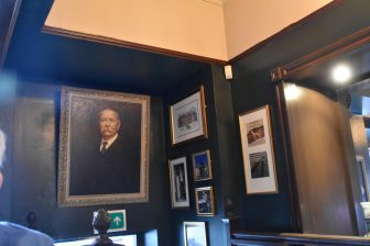 the pictures inside the Conan Doyle pub