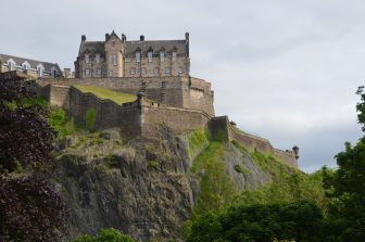 Edinburgh castle seen from Princes Street in the new town