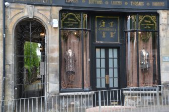 an old fashioned tailor on the slope in Dunfermline