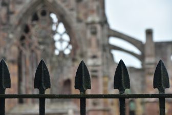 fence in front of Melrose Abbey