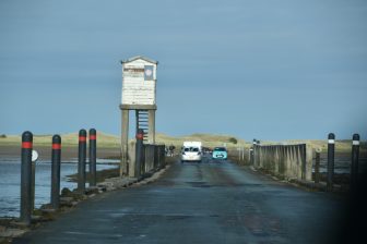 the road to Holy Island