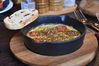 Provoleta at Toro Latino, the meat restaurant in Edinburgh