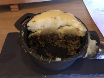 haggis at Amber restaurant at Scotch Whisky Experience