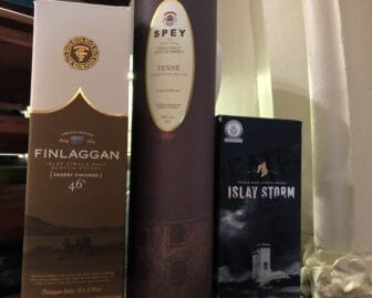 three scotch whiskies we bought