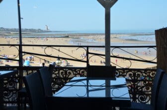 the beach seen from the restaurant in Margate, Buoy and Oyster