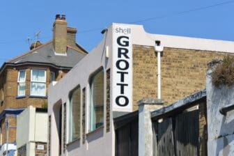 the sign of Shell Grotto