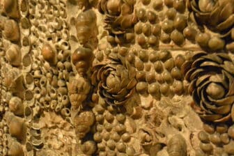 intricate work seen inside Shell Grotto