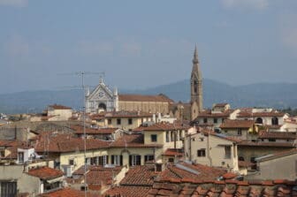 Panorama di Firenze da un balcone del Palazzo