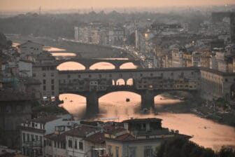 the Ponte Vecchio seen from Piazzale Michelangelo