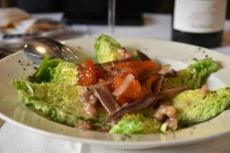 the salad at Molino de la Romera, Carmona's restaurant