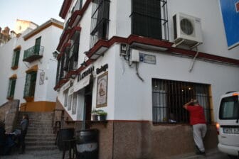 on the corner in the town of Carmona in Spain