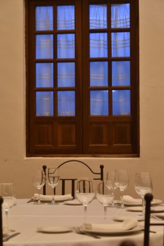 the dining room of Casa Machin, a restaurant in Ecija