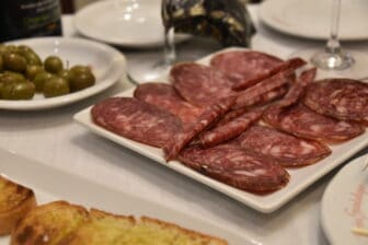 Iberico sausage at Dona Guadalupe, a restaurant in Osuna