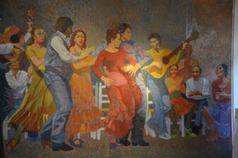 Un dipinto all'interno del museo del Flamenco