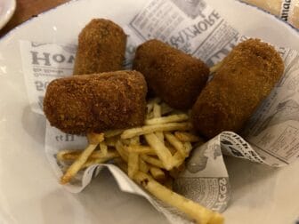 the oxtail croquette of the tapas restaurant, Postiguillo in Seville