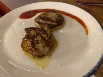 the duck foie gras of the tapas restaurant, Postiguillo in Seville