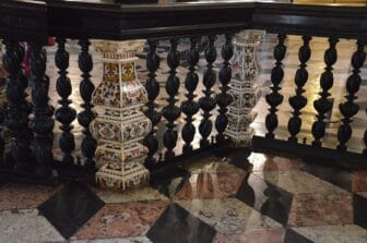 the decoration of the entrance hall in the monastery of Sao Vicente de Fora in Lisbon