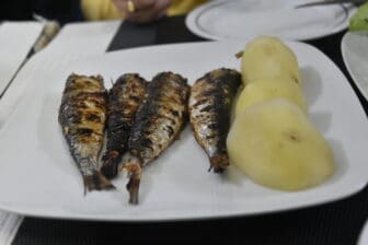 sardines of Zebras do Combro, the restaurant in Lisbon