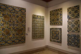 display of tiles at National Museum of Azulejo in Lisbon