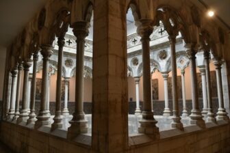 the cloister in National Museum of Azulejo in Lisbon