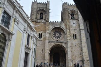 Lisbon Cathedral seen from tram No.28