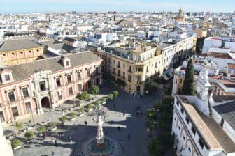 the view of Seville from the roof of the cathedral