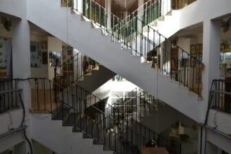 inside the indoor craft market where we did shopping in Seville