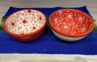 two bowls from the shop where we did shopping in Seville