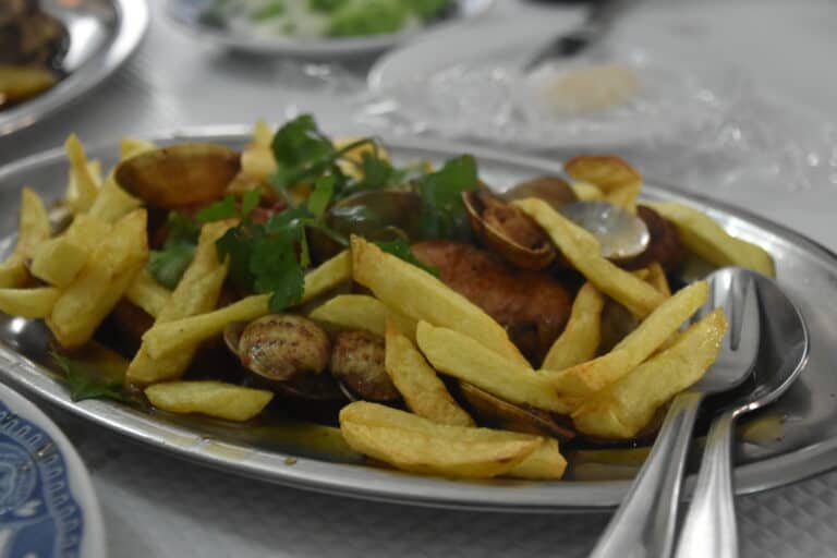 Un pranzo fortunato in un ristorante e Evora