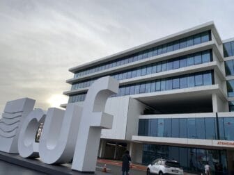 front of the hospital in Lisbon