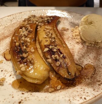 the roasted banana at O Faia, the Fado restaurant in Lisbon