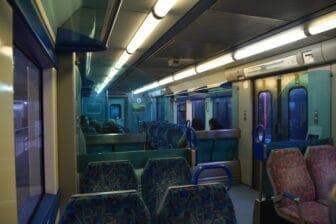 inside the train to Cascais 