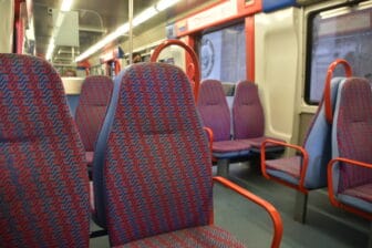 inside the train for Sintra