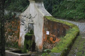 in the garden of Pena Palace near Sintra in Portugal