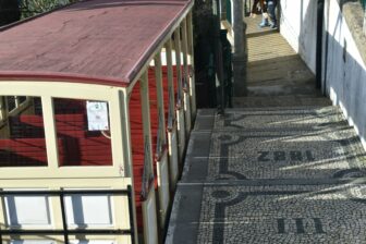 the cable car next to the staircase of Bom Jesus do Monte in Braga