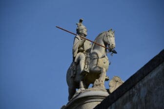the Roman knight statue at Bom Jesus do Monte in Braga