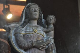the statue of Our Lady of Milk in the cathedral in Braga