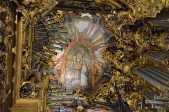 a ceiling painting in the cathedral in Braga