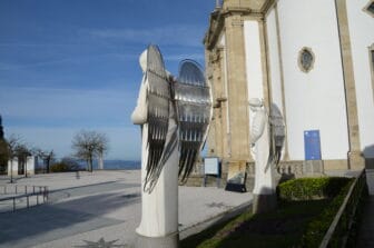 the angels standing at Sanctuary of Our Lady of Sameiro in Braga