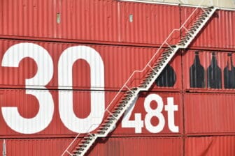 un container a Matosinhos