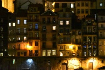 Oporto at night seen from Gaia