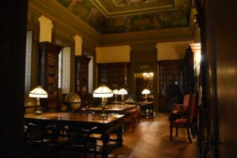 the library in Bolsa Palace in Oporto
