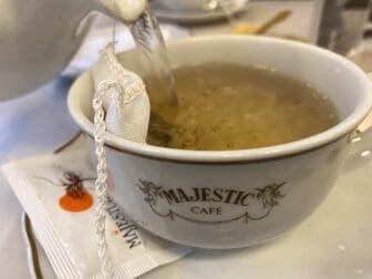 a cup of Earl Grey at Majestic Cafe in Oporto