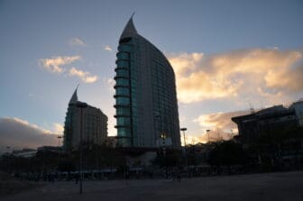 buildings at Parque das Nacoes in Lisbon