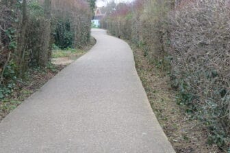 the footpath from the station to the sea in Whitstable